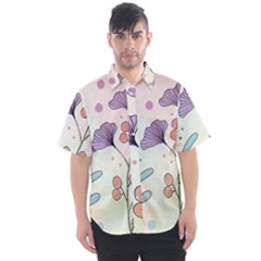 Flower Paint Flora Nature Plant Men s Short Sleeve Shirt