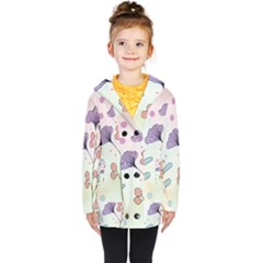 Flower Paint Flora Nature Plant Kids  Double Breasted Button Coat