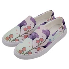 Flower Paint Flora Nature Plant Men s Canvas Slip Ons