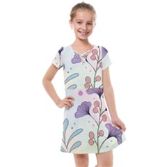 Flower Paint Flora Nature Plant Kids  Cross Web Dress