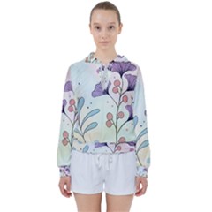 Flower Paint Flora Nature Plant Women s Tie Up Sweat