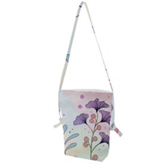 Flower Paint Flora Nature Plant Folding Shoulder Bag