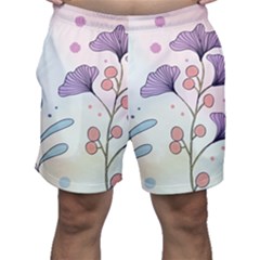 Flower Paint Flora Nature Plant Men s Shorts