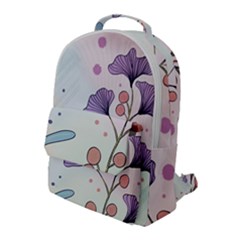 Flower Paint Flora Nature Plant Flap Pocket Backpack (large) by Maspions