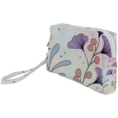 Flower Paint Flora Nature Plant Wristlet Pouch Bag (small)