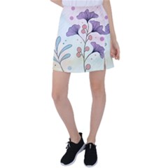 Flower Paint Flora Nature Plant Tennis Skirt