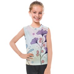 Flower Paint Flora Nature Plant Kids  Mesh Tank Top