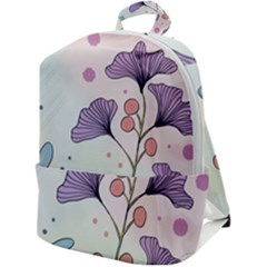 Flower Paint Flora Nature Plant Zip Up Backpack by Maspions