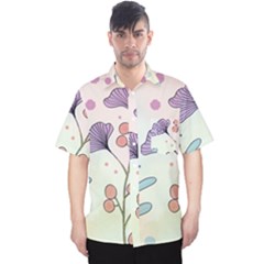 Flower Paint Flora Nature Plant Men s Hawaii Shirt