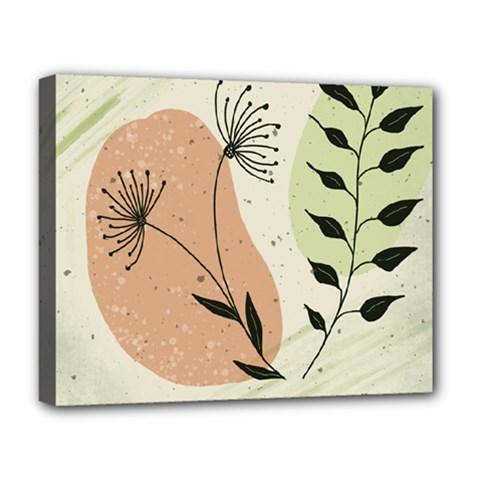 Flora Floral Flower Nature Plant Doodle Deluxe Canvas 20  X 16  (stretched)