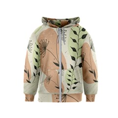 Flora Floral Flower Nature Plant Doodle Kids  Zipper Hoodie