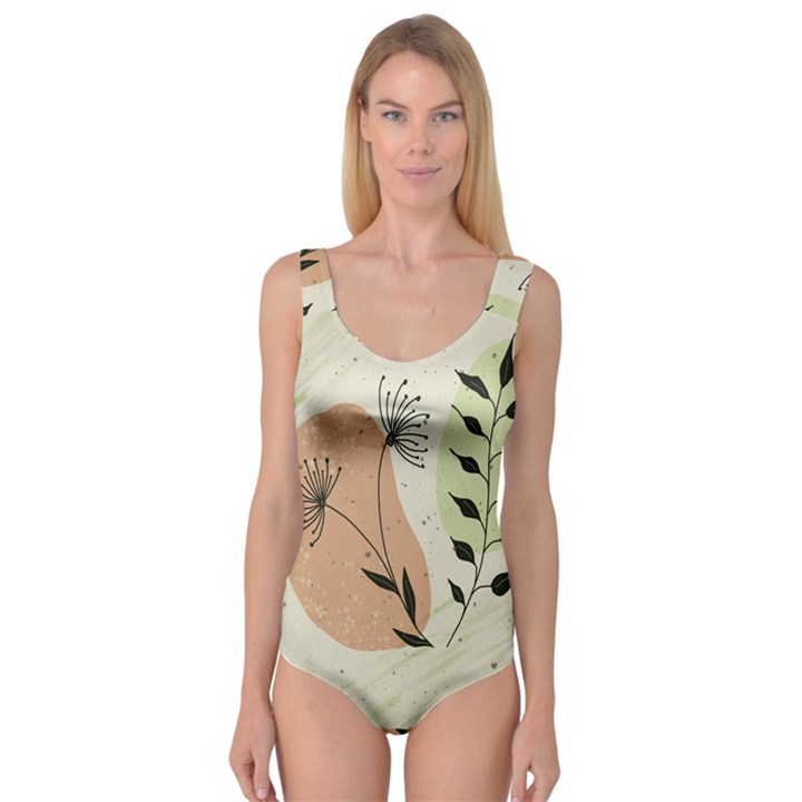 Flora Floral Flower Nature Plant Doodle Princess Tank Leotard 