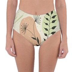 Flora Floral Flower Nature Plant Doodle Reversible High-waist Bikini Bottoms