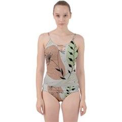 Flora Floral Flower Nature Plant Doodle Cut Out Top Tankini Set