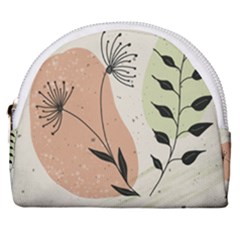 Flora Floral Flower Nature Plant Doodle Horseshoe Style Canvas Pouch