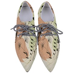 Flora Floral Flower Nature Plant Doodle Pointed Oxford Shoes