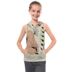 Flora Floral Flower Nature Plant Doodle Kids  Sleeveless Hoodie