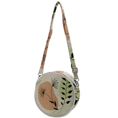 Flora Floral Flower Nature Plant Doodle Crossbody Circle Bag