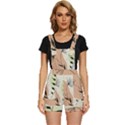 Flora Floral Flower Nature Plant Doodle Short Overalls View1