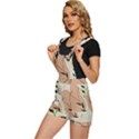 Flora Floral Flower Nature Plant Doodle Short Overalls View2