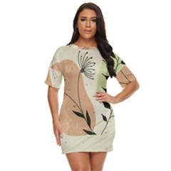 Flora Floral Flower Nature Plant Doodle Just Threw It On Dress