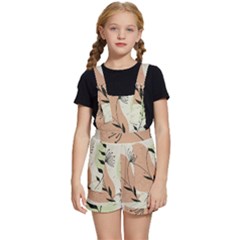 Flora Floral Flower Nature Plant Doodle Kids  Short Overalls