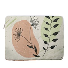 Flora Floral Flower Nature Plant Doodle 16  Vertical Laptop Sleeve Case With Pocket by Maspions