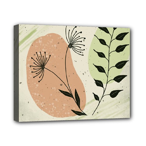 Flora Floral Flower Nature Plant Doodle Canvas 10  X 8  (stretched)