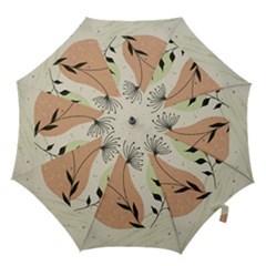 Flora Floral Flower Nature Plant Doodle Hook Handle Umbrellas (large)