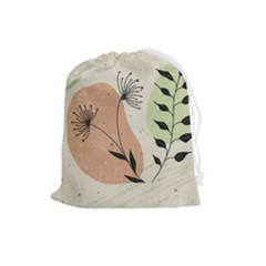 Flora Floral Flower Nature Plant Doodle Drawstring Pouch (large)