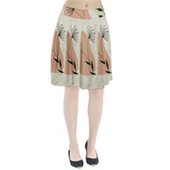 Flora Floral Flower Nature Plant Doodle Pleated Skirt