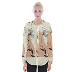 Flora Floral Flower Nature Plant Doodle Womens Long Sleeve Shirt