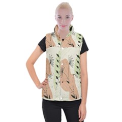 Flora Floral Flower Nature Plant Doodle Women s Button Up Vest