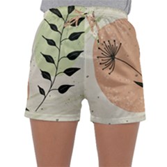 Flora Floral Flower Nature Plant Doodle Sleepwear Shorts