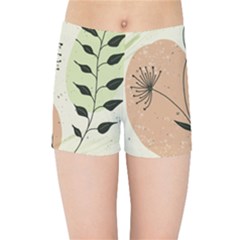 Flora Floral Flower Nature Plant Doodle Kids  Sports Shorts