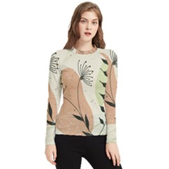 Flora Floral Flower Nature Plant Doodle Women s Long Sleeve Rash Guard