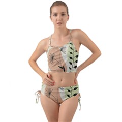 Flora Floral Flower Nature Plant Doodle Mini Tank Bikini Set