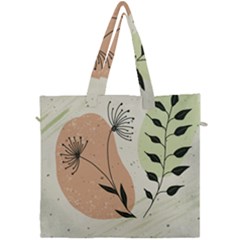 Flora Floral Flower Nature Plant Doodle Canvas Travel Bag