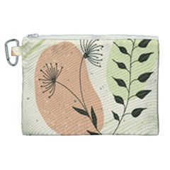 Flora Floral Flower Nature Plant Doodle Canvas Cosmetic Bag (xl)