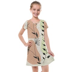 Flora Floral Flower Nature Plant Doodle Kids  Cross Web Dress