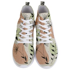 Flora Floral Flower Nature Plant Doodle Men s Lightweight High Top Sneakers