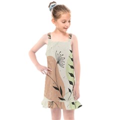 Flora Floral Flower Nature Plant Doodle Kids  Overall Dress