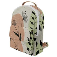 Flora Floral Flower Nature Plant Doodle Flap Pocket Backpack (small) by Maspions