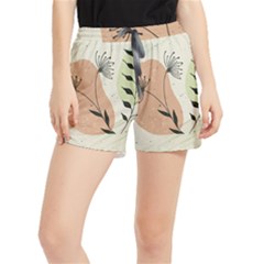 Flora Floral Flower Nature Plant Doodle Women s Runner Shorts