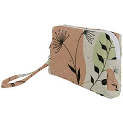 Flora Floral Flower Nature Plant Doodle Wristlet Pouch Bag (small)