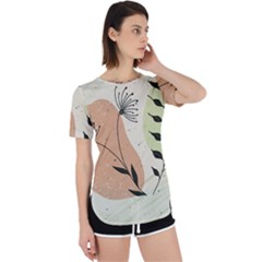 Flora Floral Flower Nature Plant Doodle Perpetual Short Sleeve T-shirt