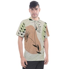 Flora Floral Flower Nature Plant Doodle Men s Polo T-shirt