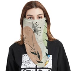 Flora Floral Flower Nature Plant Doodle Face Covering Bandana (triangle)