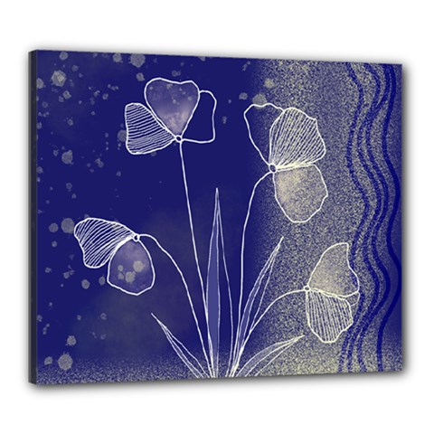 Flower Nature Abstract Art Canvas 24  X 20  (stretched)