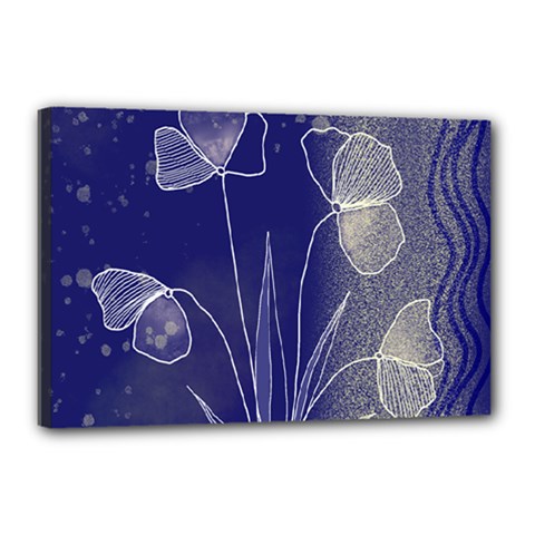 Flower Nature Abstract Art Canvas 18  X 12  (stretched)